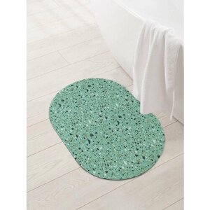 Коврик JoyArty для ванной и туалета "Зеленый мрамор" 58x38 см