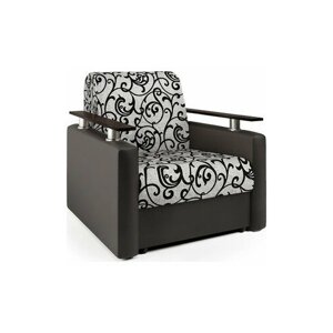 Кресло-кровать Шарм-Дизайн Шарм экокожа шоколад и узоры