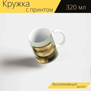 Кружка с рисунком, принтом "Поющие чаши, тибетские чаши, медитация" 320 мл.