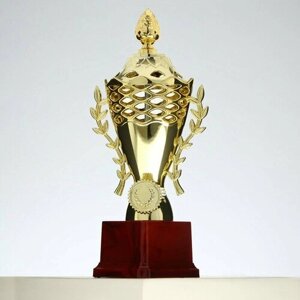 Кубок 184B, наградная фигура, золото, подставка пластик, 24,5 10,7 7,7 см.