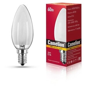 Лампа накаливания для бытовой техники Camelion 9866, E14, B35, 60 Вт, 2700 К