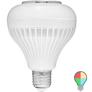 Лампа светодиодная Disco Е27 220 В 8 Вт 200 лм, регулируемый цвет света RGB, Bluetooth, пульт ДУ