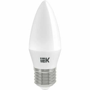Лампа светодиодная E27, 9 Вт, 60 Вт, 230 В, свеча, 4000 К, свет нейтрально-белый, IEK, C35, LED