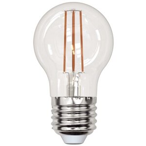 Лампа светодиодная филаментная Uniel E27 13W 4000K прозрачная LED-G45-13W/4000K/E27/CL PLS02WH UL-00005908