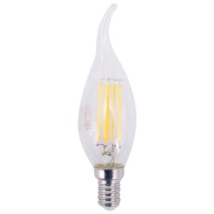 Лампа светодиодная Gauss LED Filament E14 11 Вт свеча на ветру прозрачная 720 лм, тёплый белый свет 82158266