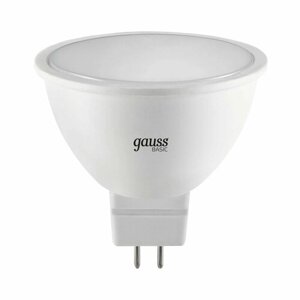 Лампа светодиодная Gauss MR16 GU5.3 170-240 В 6.5 Вт спот матовая 500 лм, теплый белый свет