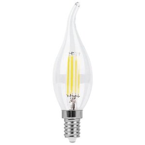 Лампа светодиодная LED 11вт Е14 белый свеча на ветру FILAMENT 38012 FERON