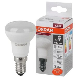 Лампа светодиодная LED 5 Вт E14 4000К 400Лм гриб 220 В (замена 40Вт) код 4058075582576 | LEDVANCE (4шт. в упак.)