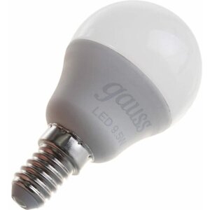 Лампа светодиодная LED 9.5 Вт 950 Лм 4100К белая Е14 Шар Black | код. 105101210 | GAUSS (100шт. в упак.)