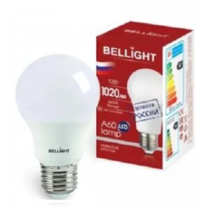 Лампа светодиодная LED A60 220V/12W/E27 1020lm 4000к | код 88297788 | bellight (4шт. в упак.)