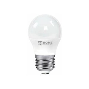 Лампа светодиодная LED-шар-VC 8вт 230в E27 4000к 720лм IN HOME 4690612020570 (2шт. в упак.)