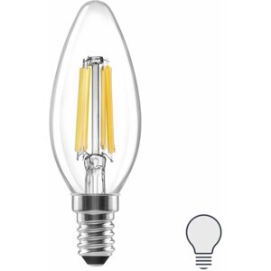 Лампа светодиодная Lexman E14 220-240 В 3.8 Вт свеча прозрачная 500 лм нейтральный белый свет