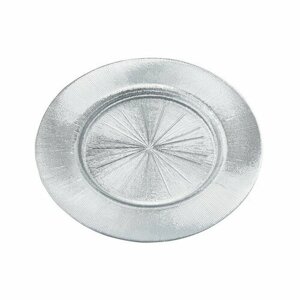 Magistro Тарелка стеклянная обеденная Magistro «Иней. Серебро», 27,52 см, цвет серебряный