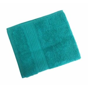 Махровое гладкокрашеное полотенце 40*70 см 460 г/м2 (Сине-зеленый)
