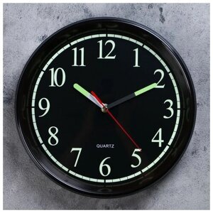 MARU Часы настенные, серия: Классика, "Илони", плавный ход, d-30 см, флуоресцентные