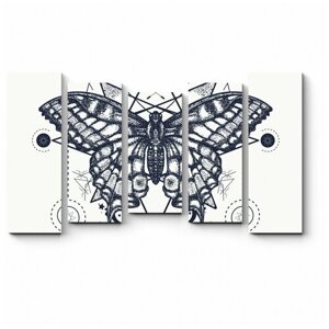 Модульная картина Эскиз бабочки 110x66