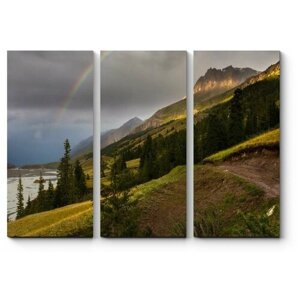 Модульная картина Горы в сиянии радуги 130x93