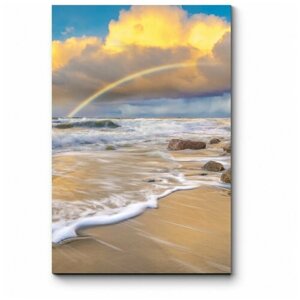 Модульная картина Море и радуга 30x45
