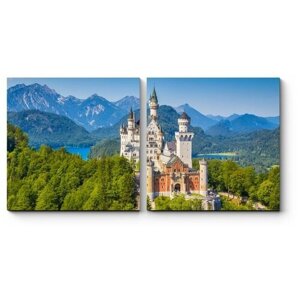 Модульная картина Сказочный замок Нойшванштайн, Германия 200x100
