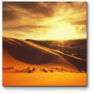 Модульная картина Закат в пустыне 80x80