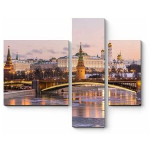 Модульная картина Зимнее утро в Москве110x91