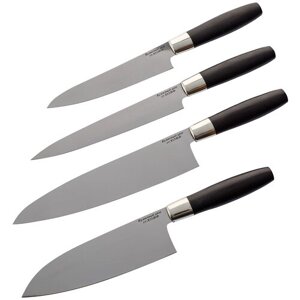 Набор из 4 кухонных ножей, сталь Х12МФ, рукоять граб