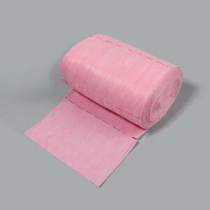 Набор одноразовых воротничков, в рулоне, без липкого слоя, 8 x 40 см, 100 шт, цвет розовый