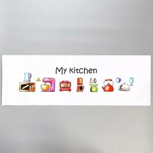Наклейка интерьерная КНР на кафельную плитку "Кухонные приборы" 30х90 см