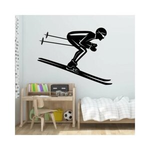 Наклейки на стену «Лыжник»
