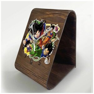 Настольные часы из дерева, цвет венге, яркий рисунок Игра Dragon Ball (Драгон бол) - 408
