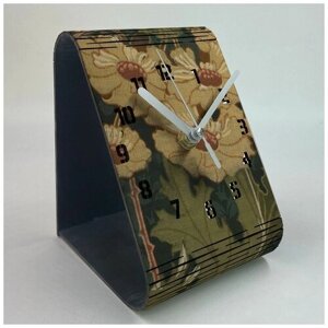 Настольные деревянные бесшумные часы цвета венге с УФ принтом Иллюстрация - 305