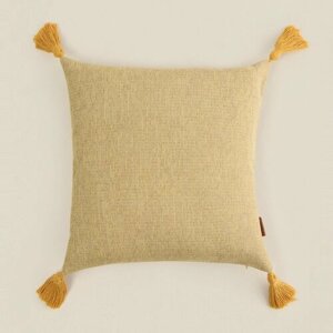Наволочка декоративная, чехол на подушку SL-Home Пинелли 43х43 см, цвет желтый, полиэстер 100%