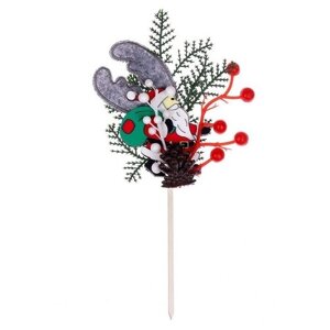 Новогоднее украшение из природного декора «Дед Мороз» 24 12 2 см