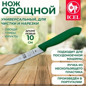 Нож ICEL для чистки овощей и фруктов лезвие 10 см, ручка с антибактериальной защитой Microban