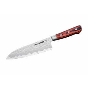 Нож кухонный "Samura KAIJU" Сантоку 180 мм, AUS-8, дерево, с больстером, SKJ-0095B