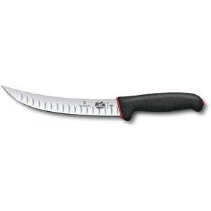 Нож кухонный Victorinox Fibrox (5.7223.20D) стальной разделочный лезв. 200мм прямая заточка черный