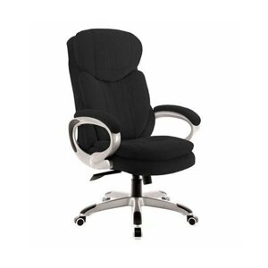 Офисное кресло Everprof Boss T для руководителя, макс. нагрузка 120 кг, обивка ткань, поясничная поддержка, подголовник EР-098 Fabric Black черный