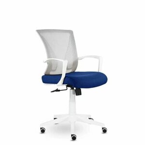Офисное кресло СН-800 Энжел белый СР TW-71/Е06-к Серебристое/Синее