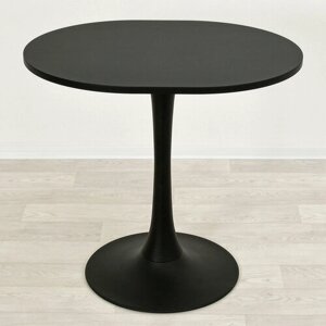 Овальный обеденный стол Tulip 23 чёрный/чёрный (900х700)