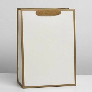 Пакет подарочный, упаковка, "Белый", 27 x 23 x 11.5 см