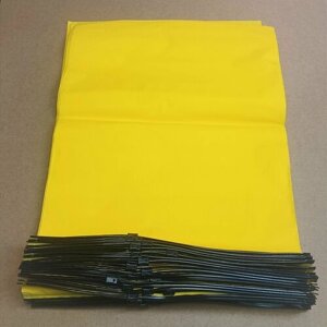 Пакет с бегунком для одежды 30х40 см (EVA желтый с черным замком), 50 шт.