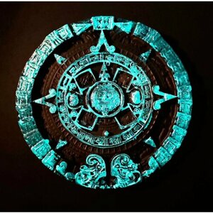 Панно Календарь Ацтеков (Майя), диаметр 27 см, светится в темноте
