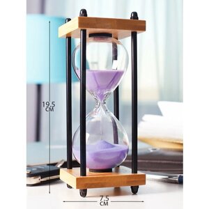 Песочные часы с фиолетовым песком на 15 минут met-purpur15