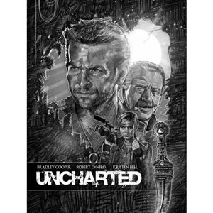 Плакат, постер на бумаге Uncharted/игровые/игра/компьютерные герои персонажи. Размер 42 на 60 см