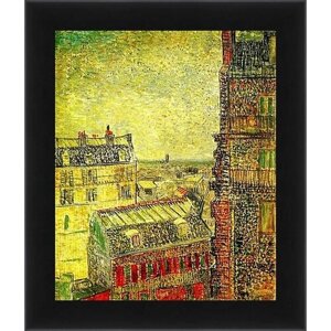 Плакат, постер на бумаге View of Paris from Vincent s Room in the Rue Lepic. Винсент Ван Гог. Размер 42 на 60 см