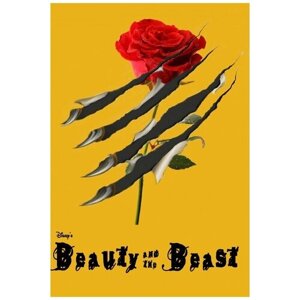 Плакат, постер на холсте Beauty and the Beast/Красавица и чудовище/Размер 21 х 30 см