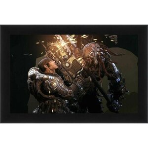 Плакат, постер на холсте Gears Of War 2. Размер 21х30 см