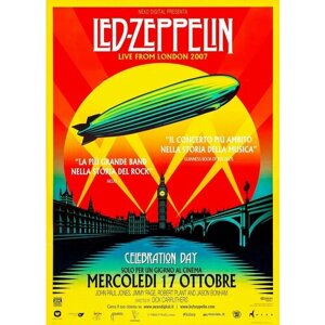 Плакат, постер на холсте Led Zeppelin. Размер 21 на 30 см