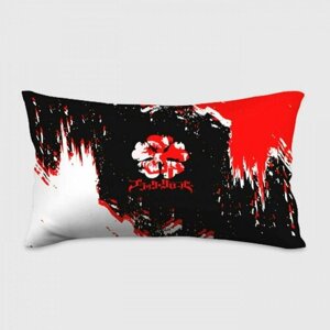 Подушка 3D антистресс Черный Клевер с ярким красным куском