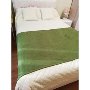 Покрывало - дорожка на кровать "Кружева" Канвас 80х190 см, зеленая трава